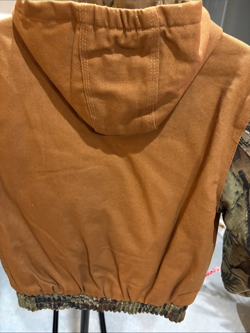 Children's Brown & Camo Hooded Puffer Jacket by Outdoor Edge